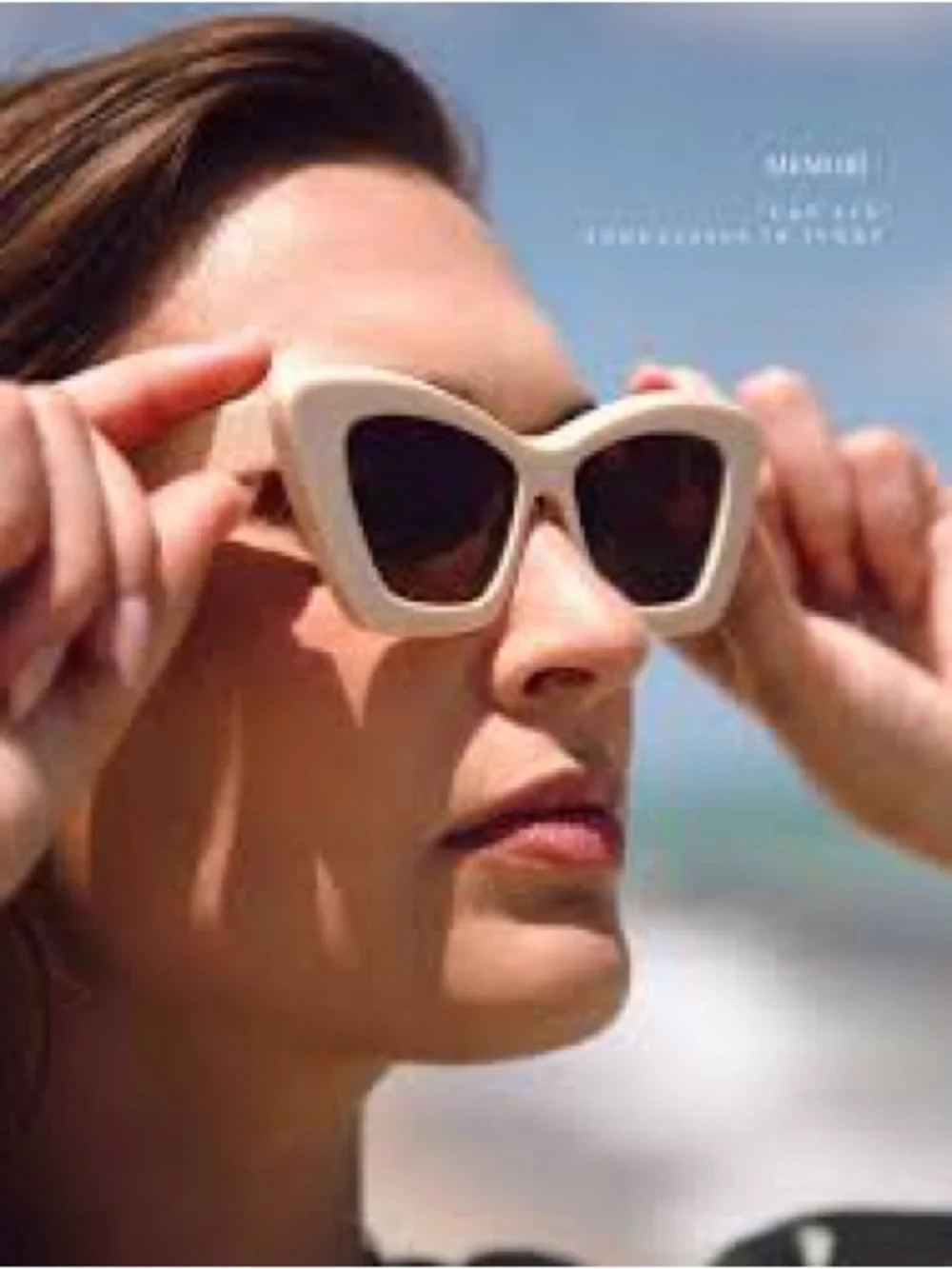 Vintage Cream Cat Eye Sunglasses with Gradient Pink Lenses - Women Accessories